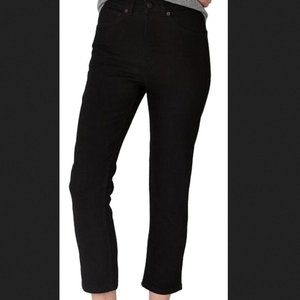 Duer High Rise Performance Straight Black Jeans Size 26